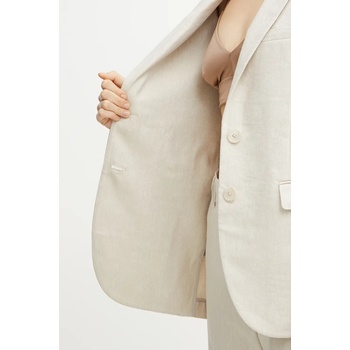 MICHAEL Michael Kors Ленено сако MICHAEL Michael Kors в бежово с едно копче с изчистен дизайн MS510B3H6R (MS510B3H6R)