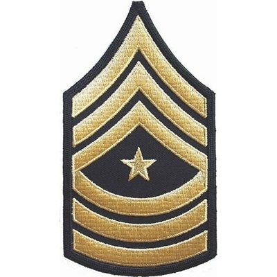 Nášivka: Hodnost US ARMY rukávová Sergeant Major černá | žlutá