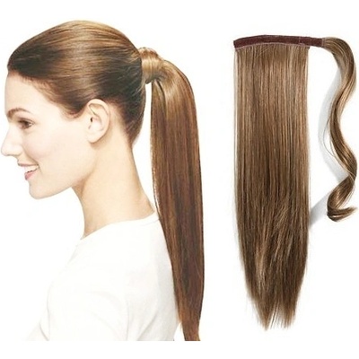 Clip in příčesek culík / cop 100% japonský kanekalon 60cm světle hnědý – Zboží Dáma