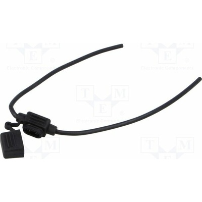 ELED HM2325 Zásuvka; 9,1mm; na kabel; Výv: vodiče x3; černá; Rozm: Ø25mm