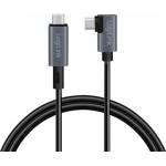 LogiLink CU0182 USB 2.0 Type-C to USB-C/M Angled Cable E-mark PD Black 1m