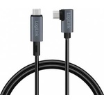 LogiLink CU0182 USB 2.0 Type-C to USB-C/M Angled Cable E-mark PD Black 1m
