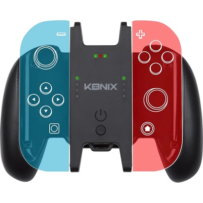 Konix Мултифункционална ръкохватка Konix - Mythics Play & Charge Grip (Nintendo Switch)
