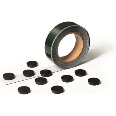 Durable Kovová páska samolepiaca s 10 magnetmi 3,5 cm x 5 m biela