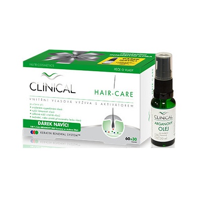 Clinical Hair Care 3měsíční kúra 60 + 30 tobolek + arganový olej 20 ml