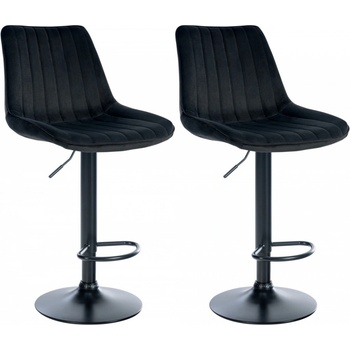 Design-Shop Toni samet Černá / černá 2 ks