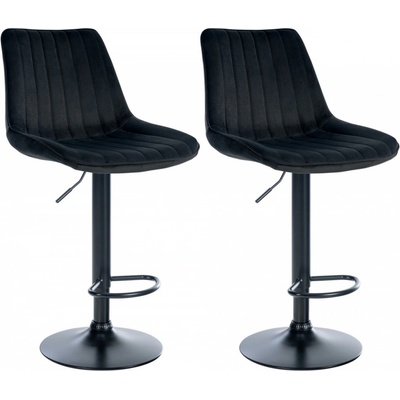 Design-Shop Toni samet Černá / černá 2 ks