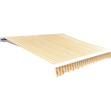 vidaXL Marketos Plachta na markýzu oranžovo-bílá 500 x 300 cm plátěná
