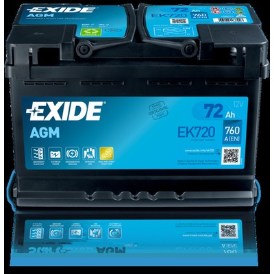 Exide AGM 12V 72Ah 760A EK720