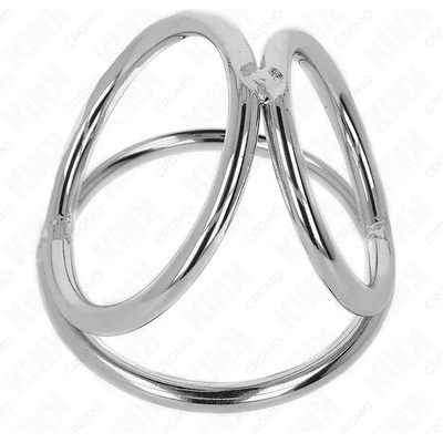 Метален пръстен за пенис и тестиси, троен - Kink Triple Ring M (D-241299)