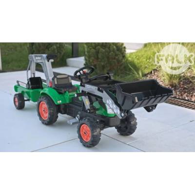 Falk Šlapací traktor 2051N Farmland s nakladačem rýpadlem a vlečkou