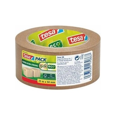 TESA Baliaca páska, papierová, 50 mm x 25 m, "Ultra Strong", hnedá