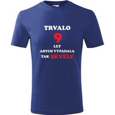 modrá dětské tričko dívčí trvalo 9 let