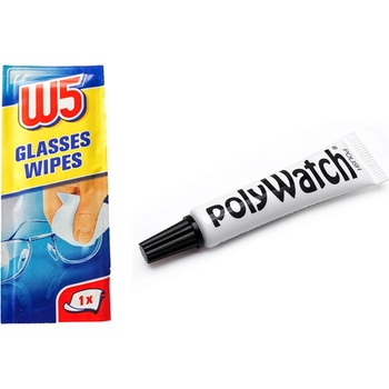 PolyWatch Полиращ крем Polywatch за акрилни часовници 5 мл с кърпа W5