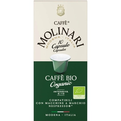 Caffé MOLINARI Nespresso BIO Organic 100% Arabika 10 ks