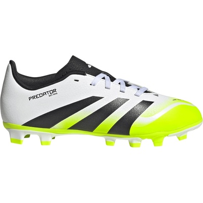 adidas Детски футболни бутонки Adidas Predator Club Childrens Firm Ground Football Boots - White/Blk/Lemon
