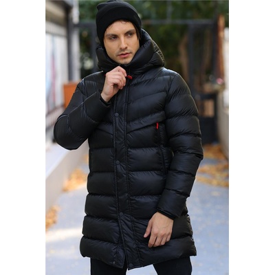 Goccix Мъжко водонепромокаемо и ветроустойчиво дълго яке с качулка - Черно #409087 (409087_Черно)