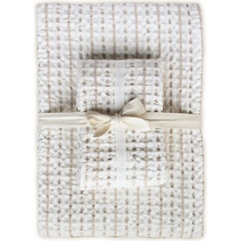 The Organic Company Хавлии Big Waffle бяло-бежови 2 бр (1194-205)