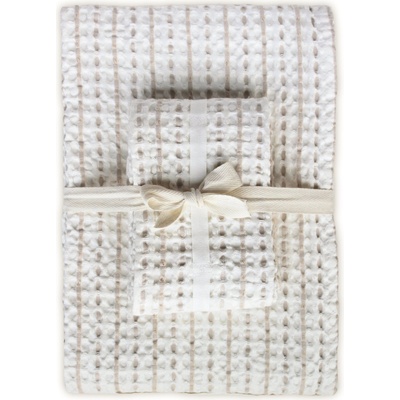 The Organic Company Хавлии Big Waffle бяло-бежови 2 бр (1194-205)