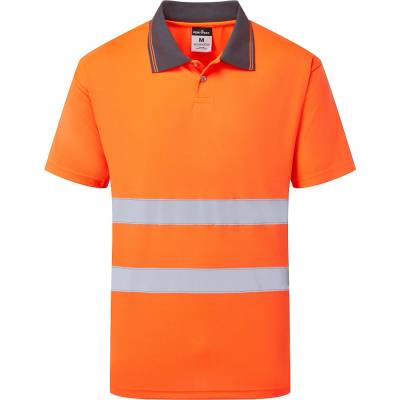 Portwest hi-vis essential es1 es477 / Мъжка светлоотразителна дишаща поло тениска с къс ръкав - hv оранжево xxxl (es477orrxxxl)