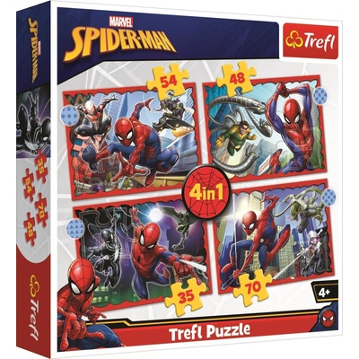 Trefl - Puzzle 4v1 Hero Spiderman - 1 - 39 piese