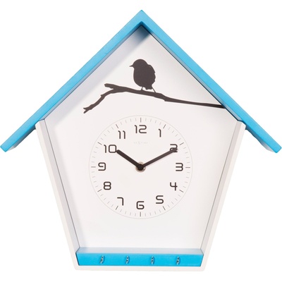 NeXtime Стенен часовник Cuckey син (3109bl)