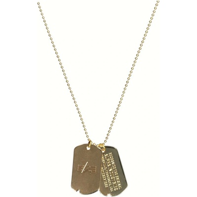 Vojenská identifikační známka Alpha Industries Dog Tag Necklace - Gold