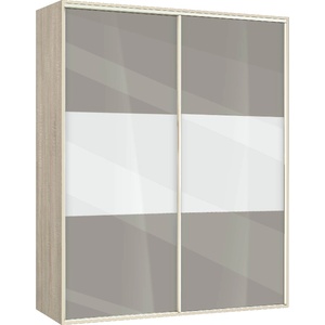 Bogdan Furniture G Гардероб с плъзгащи врати Мебели Богдан, модел BM-Ava 4, ГБ сонома и сиво гланц