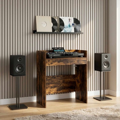 vidaXL DJ маса Опушен дъб 62 x 45 x 102 см Инженерна дървесина (8006760)