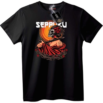 NOONEBRAND Тениска Черепът Сепуку - L, Black