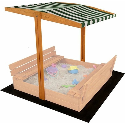 Baby Mix Stříška pro dětské pískoviště 120 × 120 cm zeleno-bílá