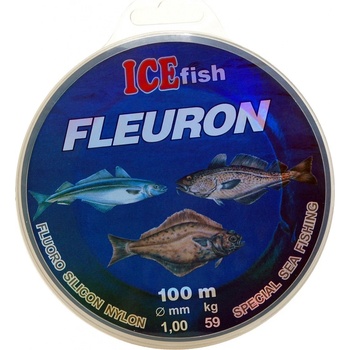 ICE FISH Fluorocarbonový na mořské návazce 100 m 0,8 mm 38 kg