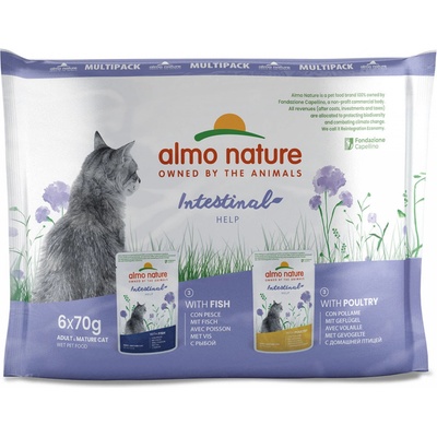 Almo Nature Digestive Help drůbež a ryba 6 x 70 g