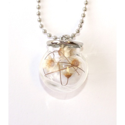 Fashion Jewerly Řetízek kvítka pod skleněnou kopulí 1167