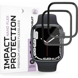 Techsuit Протектор за Apple Watch 7 / 8 / 9 (45mm) - Nano Flex (2 pack) - Techsuit - Черен