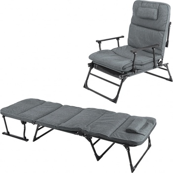 Linder Exclusiv Rozkladacie ležadlo 2v1 čierne/Sivé
