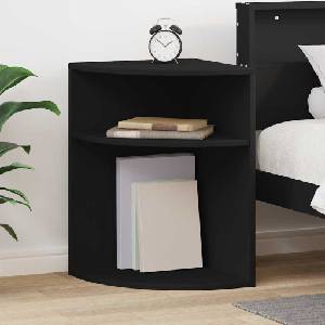 vidaXL Крайна масичка Черно 39, 7 x 39, 7 x 60 см Инженерна дървесина (891131)