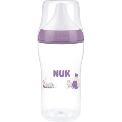 Nuk Шише със силиконов биберон NUK Perfect Match - 260 ml, размер M, Хипо, розово (10216324)
