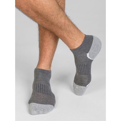 DIM Комплект от три чифта мъжки спортни чорапи в сиво Dim SPORT IN-SHOE 3x DIM | Siv | МЪЖЕ | 39-42