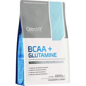 OstroVit BCAA + GLUTAMINE Powder [1000 грама] Ягода с боровинка