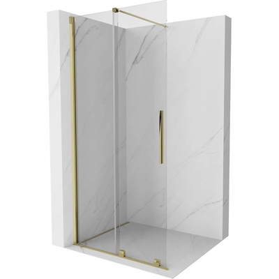 Mexen Velar плъзгаща се душ стена Walk-in 70 x 200 см, прозрачна 8 мм, златна (871-070-000-03-50)