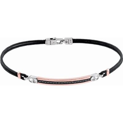 Beny Jewellery zlatý pánský náramek Zancan s Černými diamanty 6010194