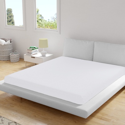 Homa jersey prostěradlo bílé 200x220