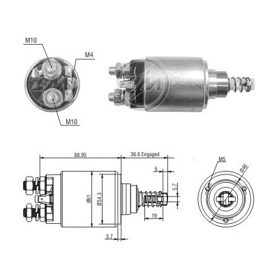 Spínač startéru Bosch 0001230007, 2339402143