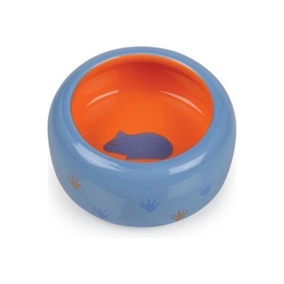 Tommi keramická miska s tlapkou modro/oranžová 8 x 3,5 cm