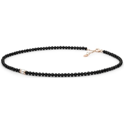 Gaura Pearls Stříbrný s perlou fernanda černý spinel 222-60 Černá