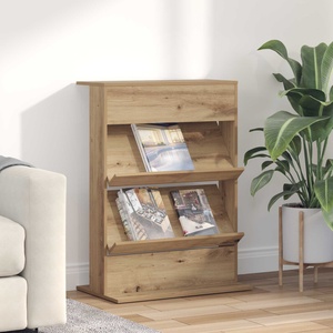 vidaXL Етажерка за списания Дъб 70 x 41 x 96 см Инженерна дървесина (899542)