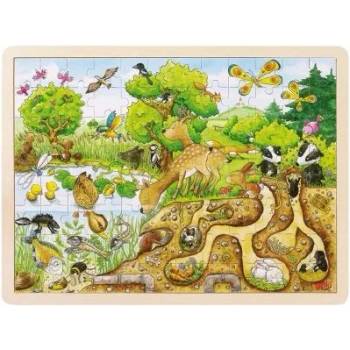 Image 1 of Goki - Дървен пъзел в рамка - Изследвай природата (57582)