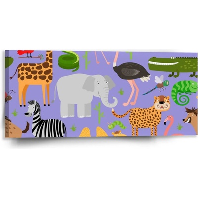 Sablio Obraz Animované safari - 110x50 cm