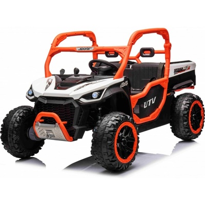 Joko elektrické Autíčko Farmer Truck UTV Racing 4x4 vyklápacia vlečka bielá